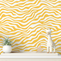 Yellow and White Zebra Stripe