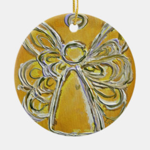 Yellow Angel Art Painting Ornament