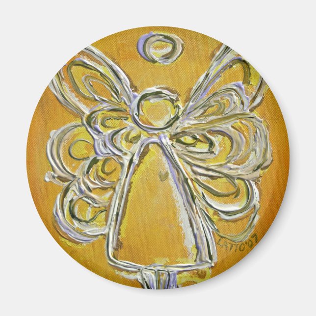 Yellow Angel Magnet (Front)