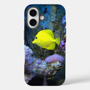 Yellow Angelfish and Coral Photo iPhone 16 Case