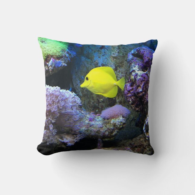 Yellow Angelfish Cushion (Front)