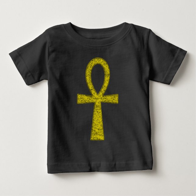 Yellow Ankh Baby Baby T-Shirt (Front)