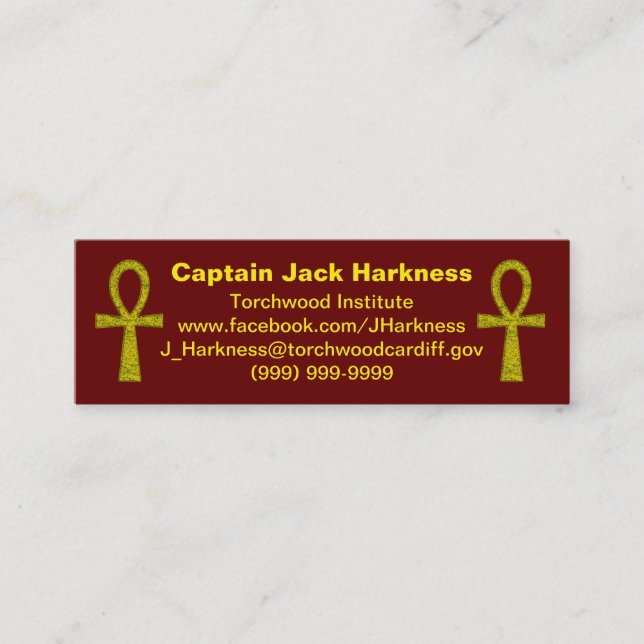 Yellow Ankh Profile Card (Front)
