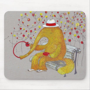yellow anteater mouse pad