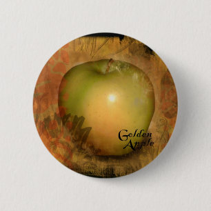 Yellow Apple 6 Cm Round Badge