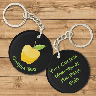 Yellow Apple Keychain