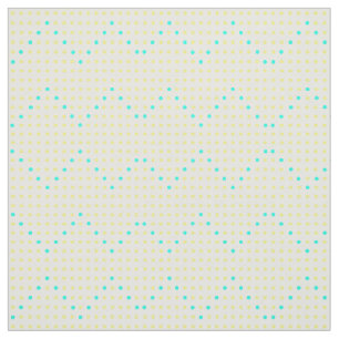 Yellow Aqua Chevron Zigzag Diamond Pattern Fabric