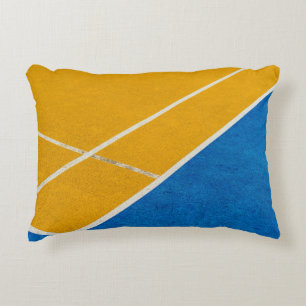 Yellow area rug decorative cushion