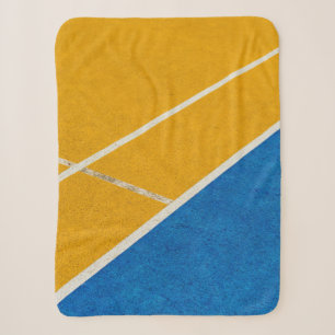 Yellow area rug sherpa blanket