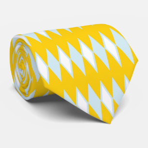 Yellow Argyle Pattern Father's Day Gift for Dad Tie