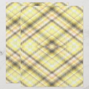 Yellow Argyle Scrapbook Paper 2-Sided Page