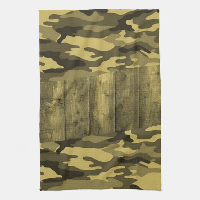 Yellow Army Kitchen Hand Towel (Vertical)