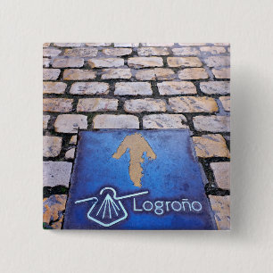 Yellow arrow 15 cm square badge