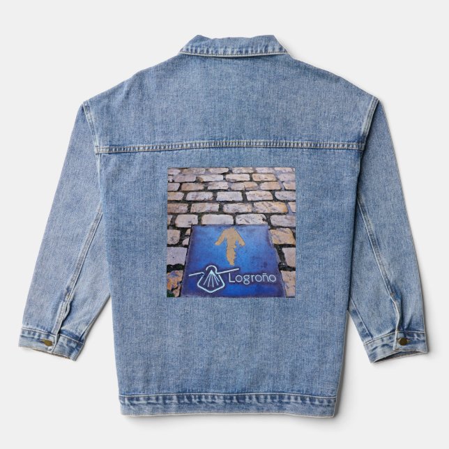 Yellow arrow denim jacket (Back)