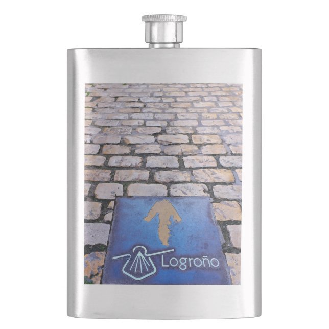 Yellow arrow hip flask (Front)