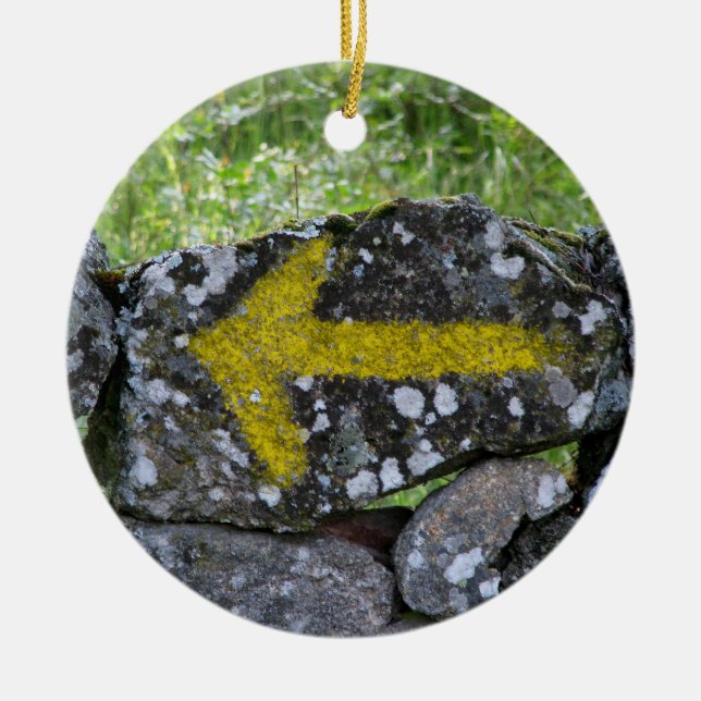 Yellow Arrow on Fence Ornament (Front)