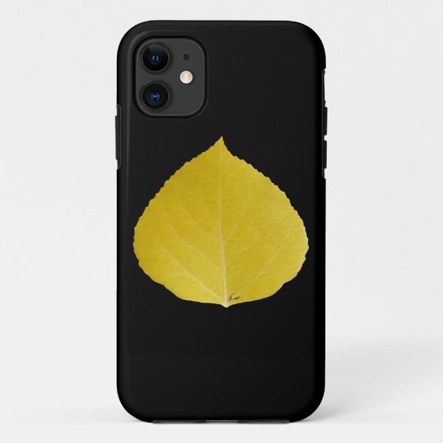 Yellow Aspen Leaf #5 Case-Mate iPhone Case (Back)