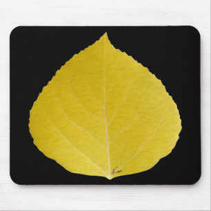 Yellow Aspen Leaf #5 Mouse Pad