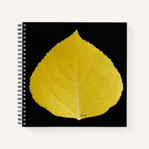 Yellow Aspen Leaf #5 Notebook