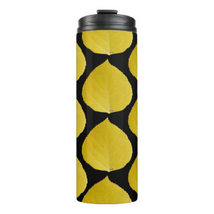 Yellow Aspen Leaf #5 Thermal Tumbler
