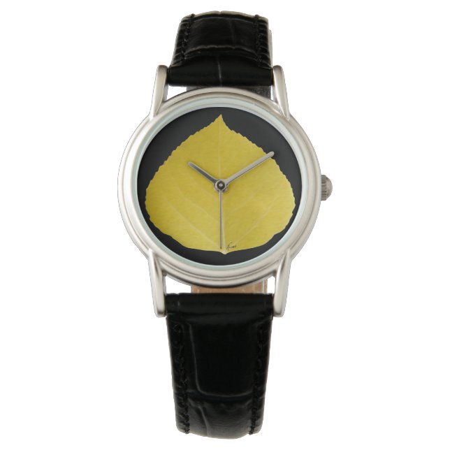 Yellow Aspen Leaf #5 Watch (Front)