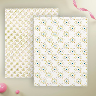 Yellow atom physics and chemistry scrapbook paper