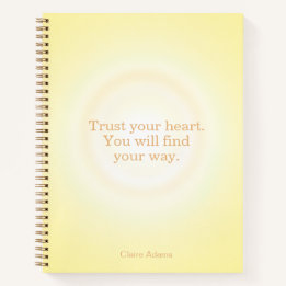 Yellow Aura Message Notebook