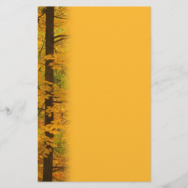 Yellow Autumn Forest Wedding Stationery (Front)