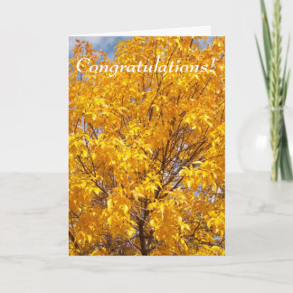 Yellow Autumn Glory Holiday Card