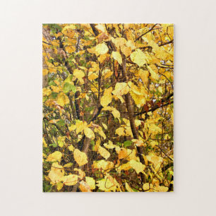 YELLOW AUTUMN LEAVES JIGSAW PUZZLE