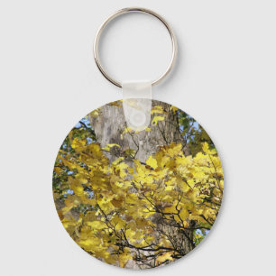 YELLOW AUTUMN LEAVES KEY RING