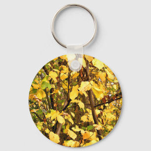 YELLOW AUTUMN LEAVES KEY RING