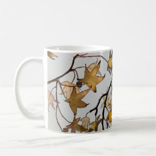yellow autumn leaves Mug