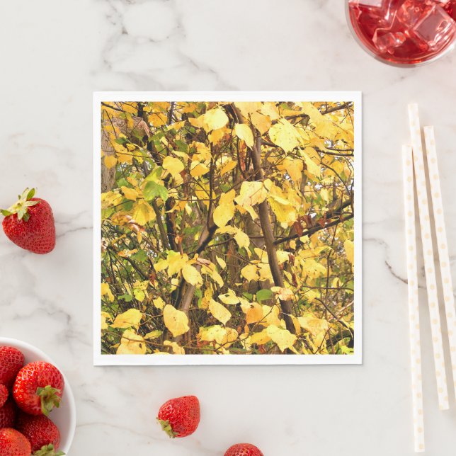 YELLOW AUTUMN LEAVES NAPKIN (Insitu)