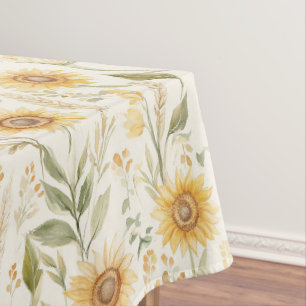 Yellow Autumn Sunflowers Tablecloth