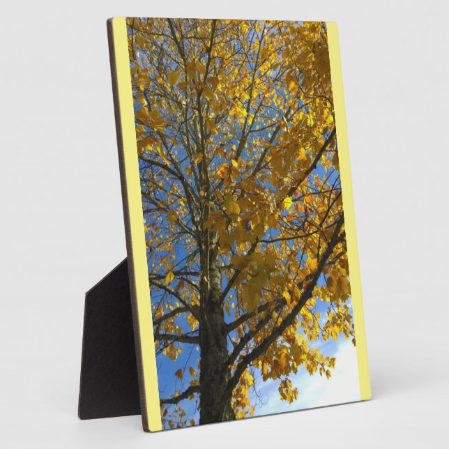 Yellow Autumn Tree Plaque (Side)