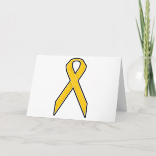 Yellow Awareness Ribbon Card