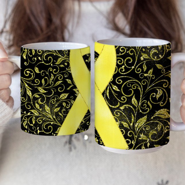 Yellow Awareness Ribbon Mug Design (Creator Uploaded)