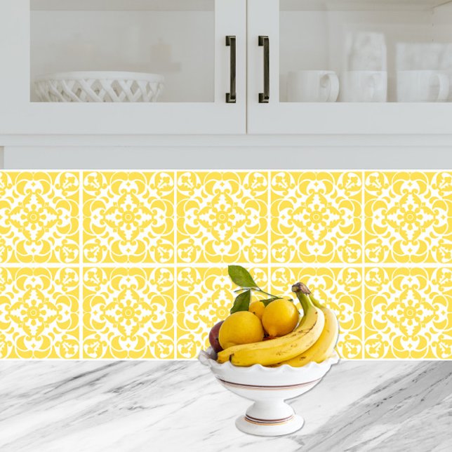 Yellow Azulejos Portuguese Spanish Mediterranean Ceramic Tile (Yellow Azulejos Portuguese Spanish Mediterranean Ceramic Tile)
