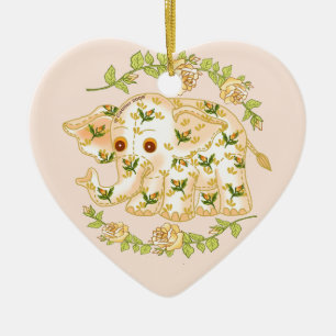 Yellow Baby Elephant  ornament 