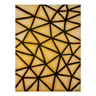 Yellow baby Geometric design Poster