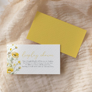 Yellow Baby In Bloom Wildflower Display Shower Enclosure Card