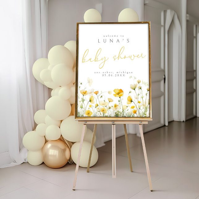 Yellow Baby In Bloom Wildflower Welcome Poster (Creator Uploaded)
