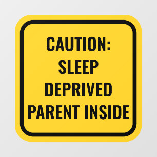 Yellow Baby On Board Alternative Car Window Decal