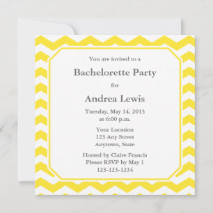 Yellow Bachelorette Party Invite / Announcement