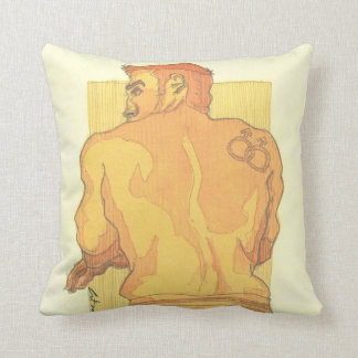 Yellow Back Jockstrap Throw Pillow