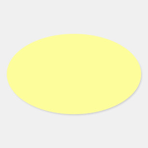 Yellow Background Blank Template Oval Sticker