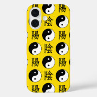 Yellow Background Chinese Yinyang Pattern