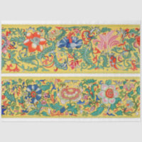 Yellow background floral paper