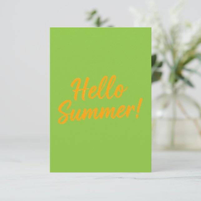 Yellow Background for Modern Design | Minimalist Enclosure Card (Standing Front)